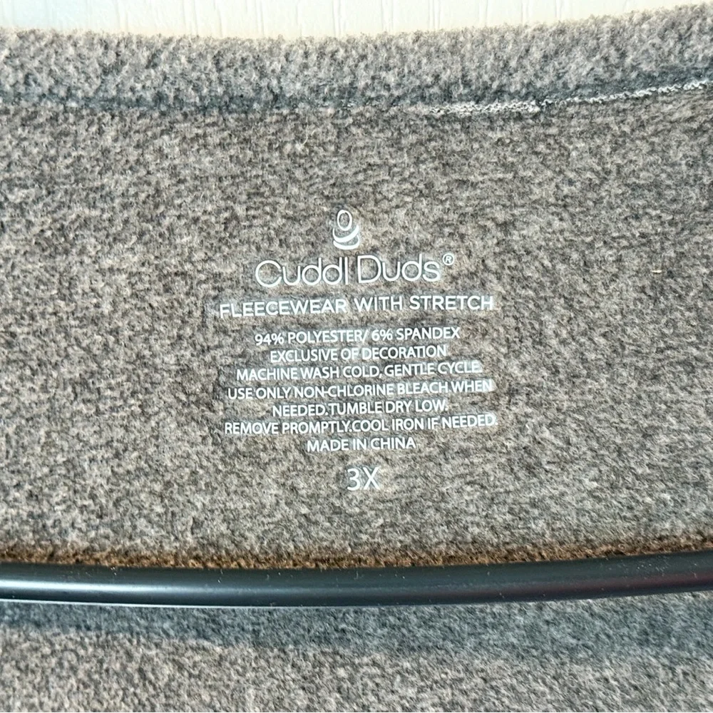 Cuddl Duds Charcoal Open Front Cardigan - Picture 4 of 4